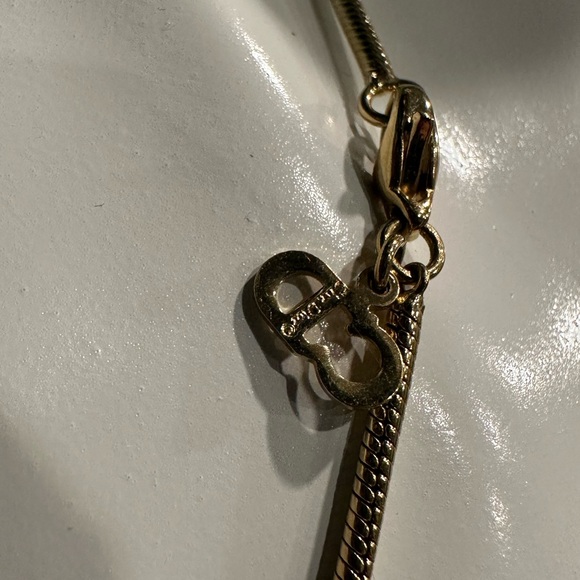 CHRISTIAN DIOR Vintage Crystal Gold plated necklace - Picture 8 of 10